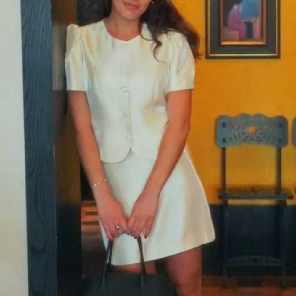 Reformation Cream Mini Dress